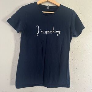 Next Level Apparel Navy T-Shirt Kamala Harris I’m Speaking Feminist Large Casual